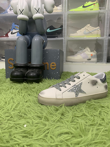Golden Goose Super-Star White Silver Glitter GWF00101.F004656.80185