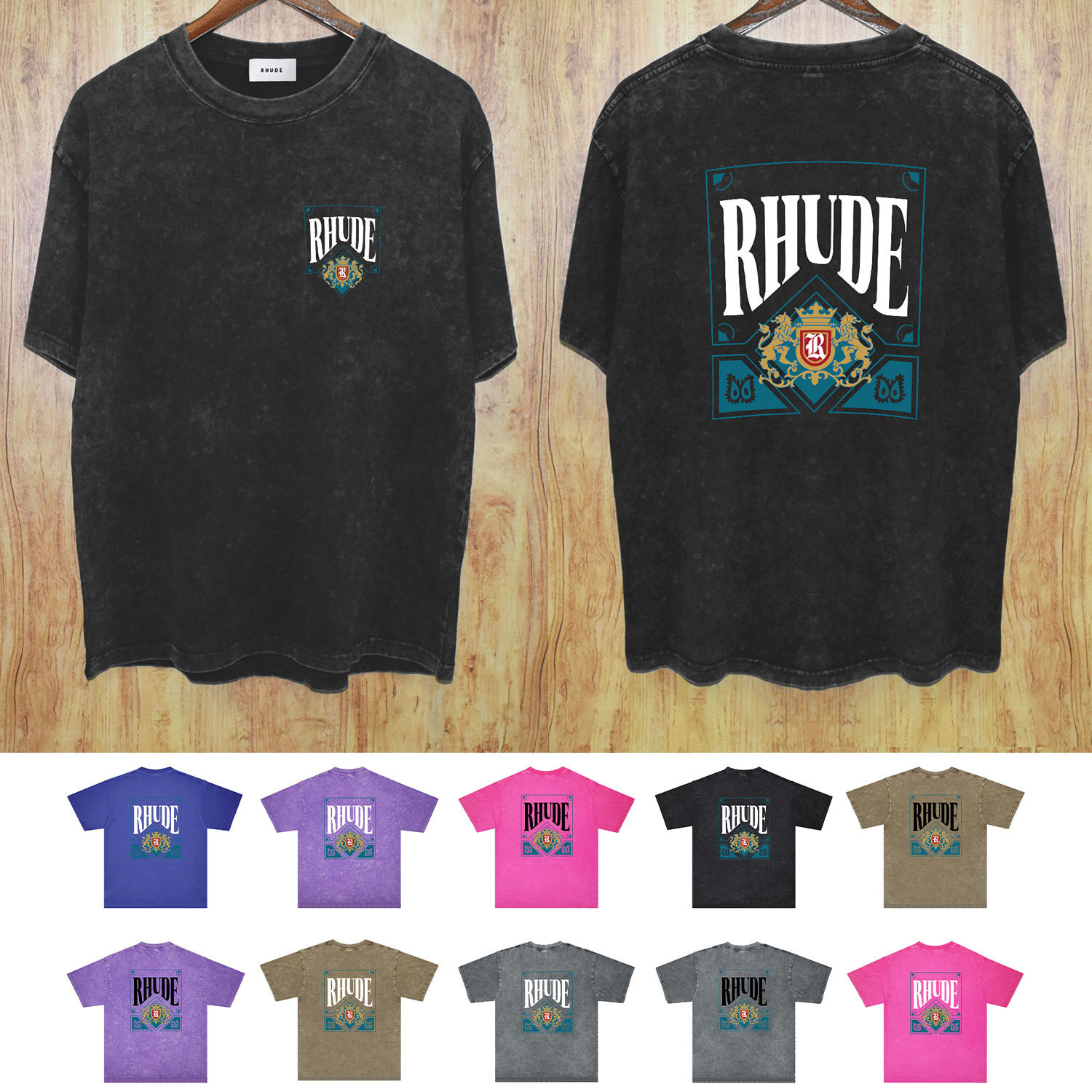 Rhude Black Short Sleeve T-Shirt