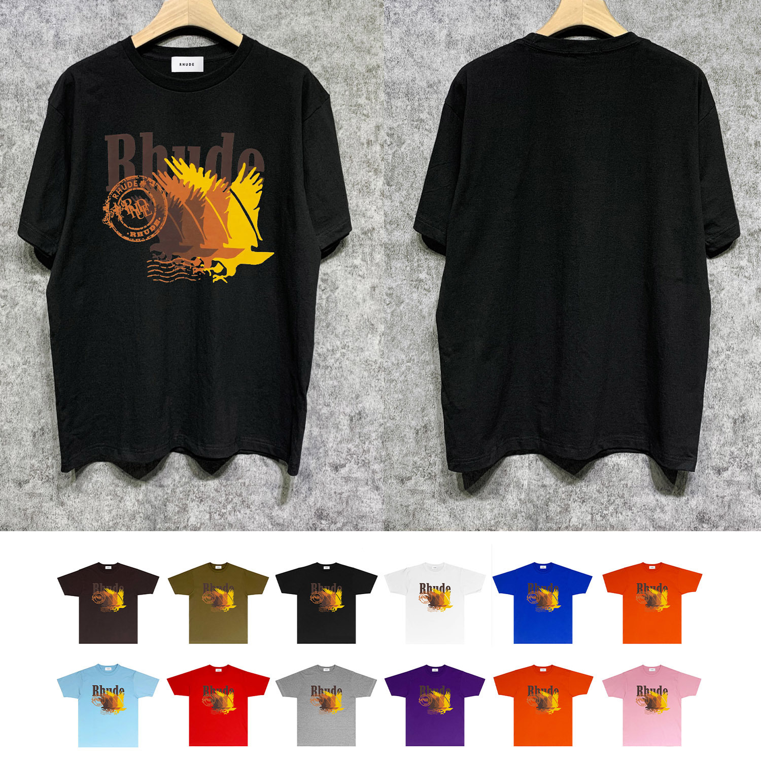 Rhude Black Short Sleeve T-Shirt