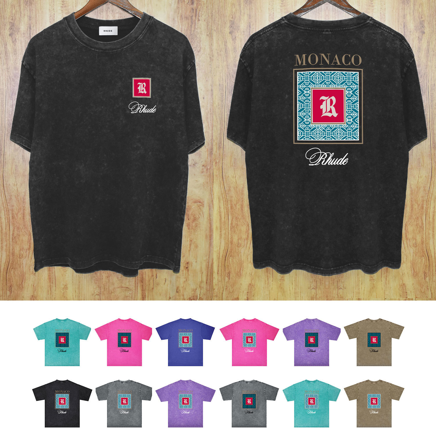 Rhude Black Monaco T-Shirt