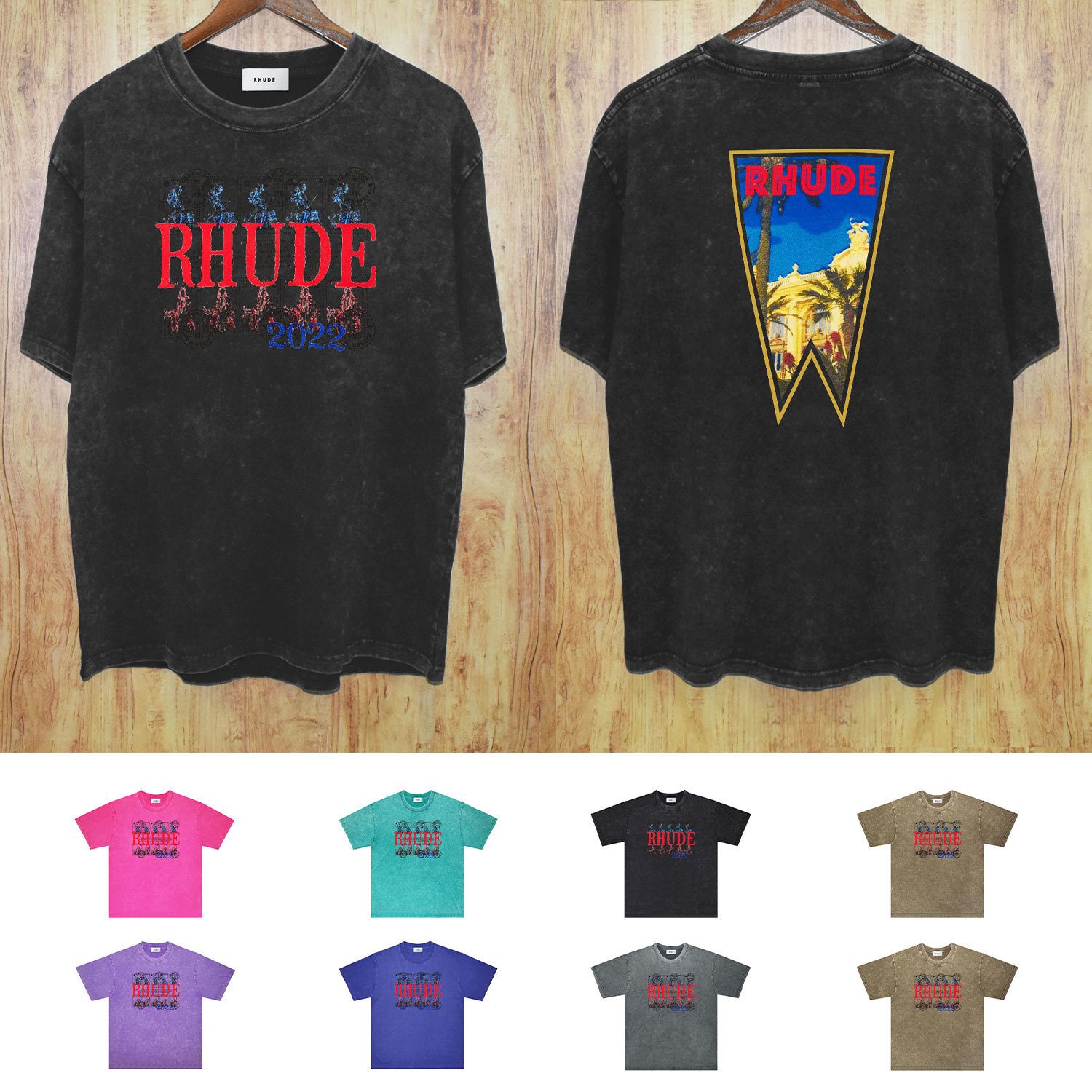 Rhude Black Short Sleeve T-Shirt