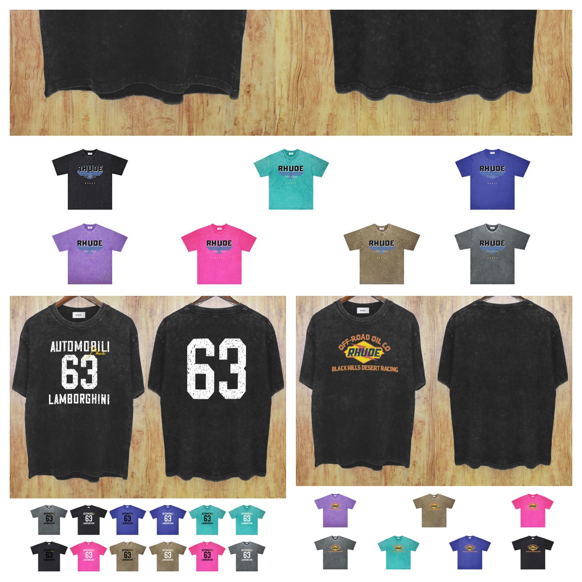 Rhude Black Oversized T-Shirt