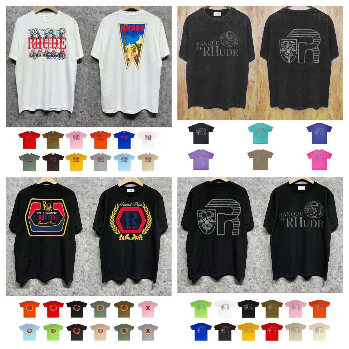 Rhude Black Short Sleeve T-Shirt