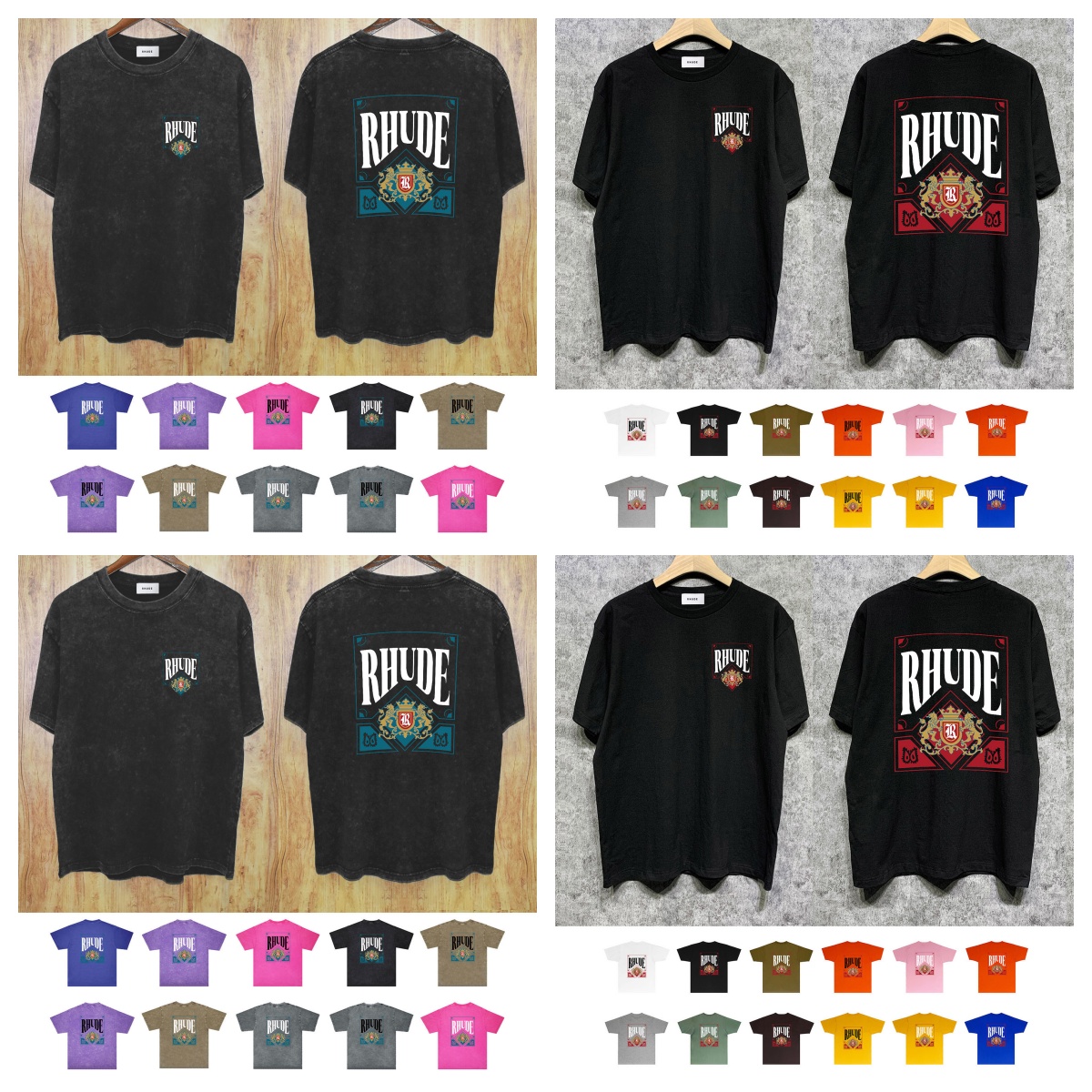 Rhude Saint Barts Black Short Sleeve T-Shirt