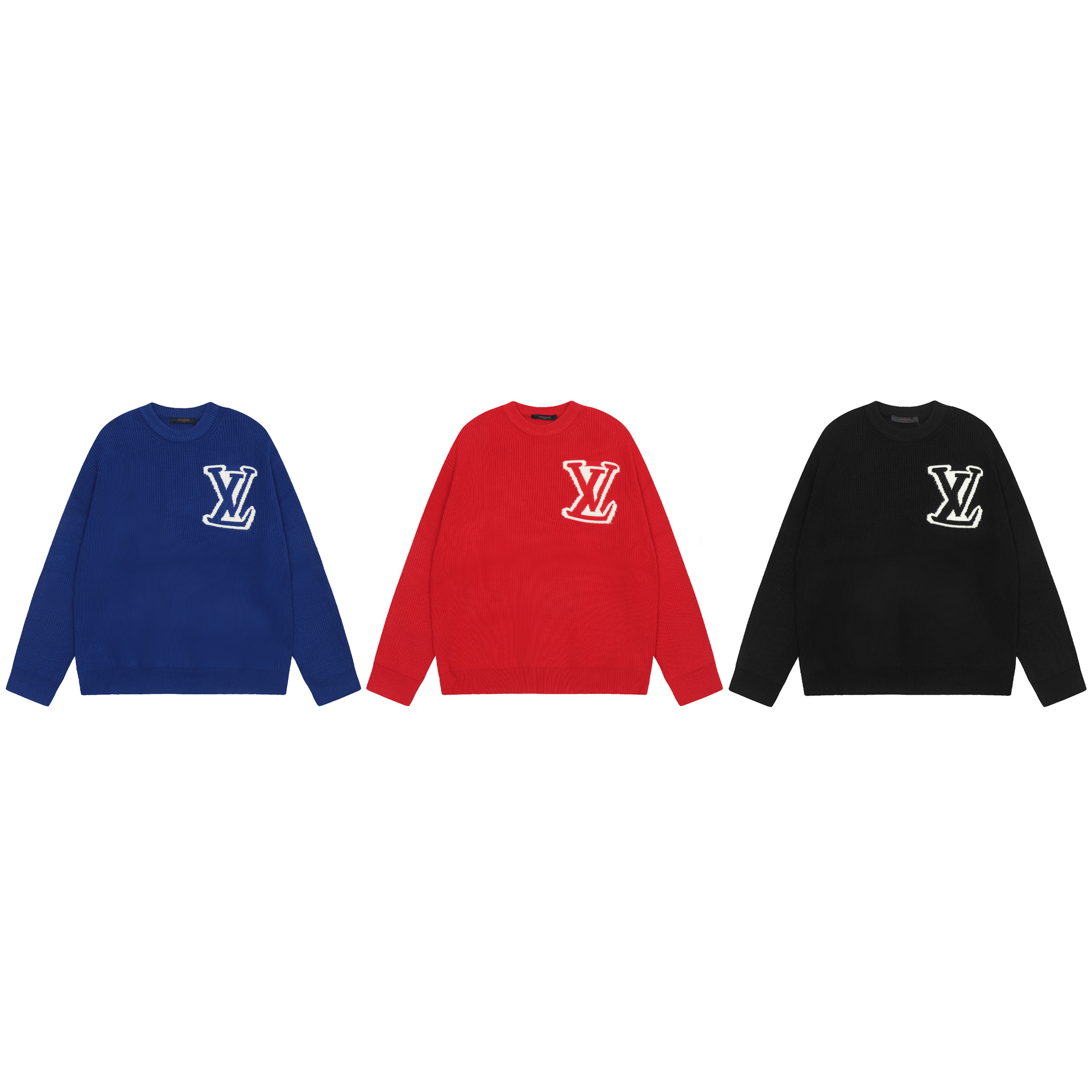 Louis Vuitton Blue Red Black Knit Sweater