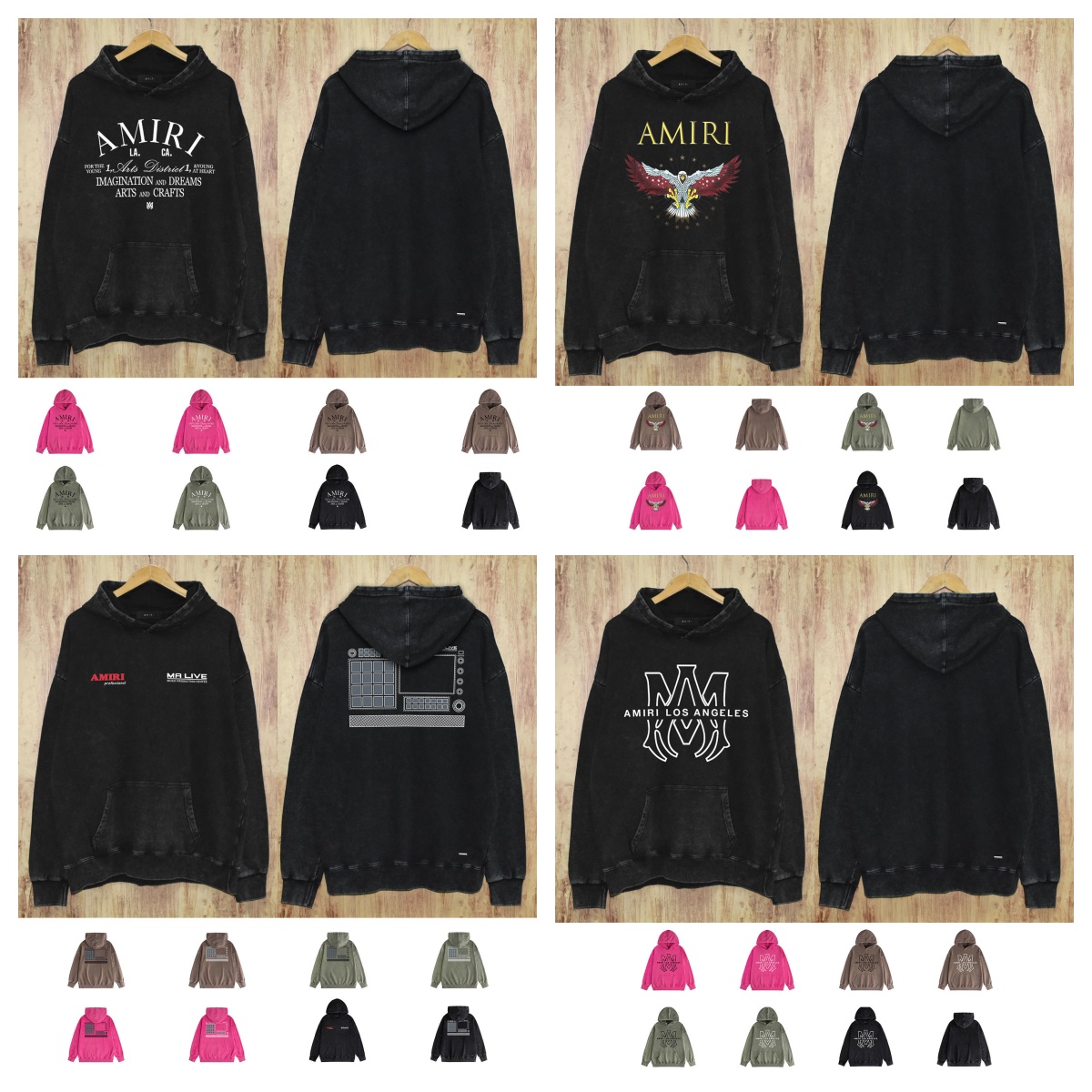 Amiri Colorful Hooded Sweatshirt