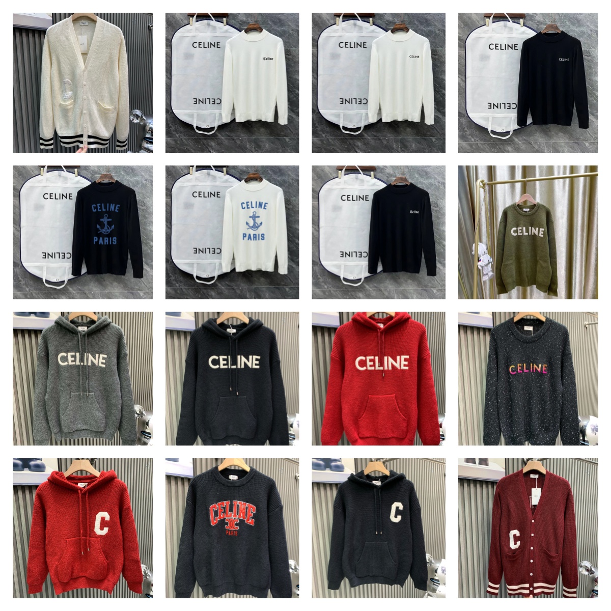 Celine Black Long Sleeve Sweater