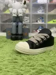 Rick Owens DRKSHDW Canvas Low Top Black Milk
