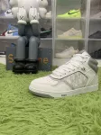 Dior B27 High White and Gray Smooth Calfskin with White Dior Oblique Galaxy Leather 3SH133ZIJ_H068