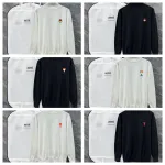 Ami Black White Round Neck Sweater