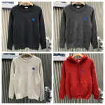 Burberry Blue Logo Knit Sweater and Hoodie Set