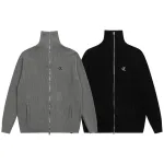 Calvin Klein Grey and Black Zip-Up Knit Cardigans